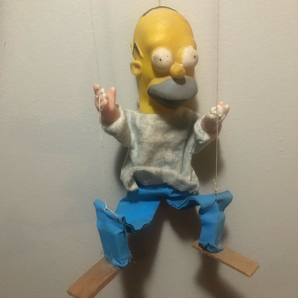 Homer Simpson marionette doll